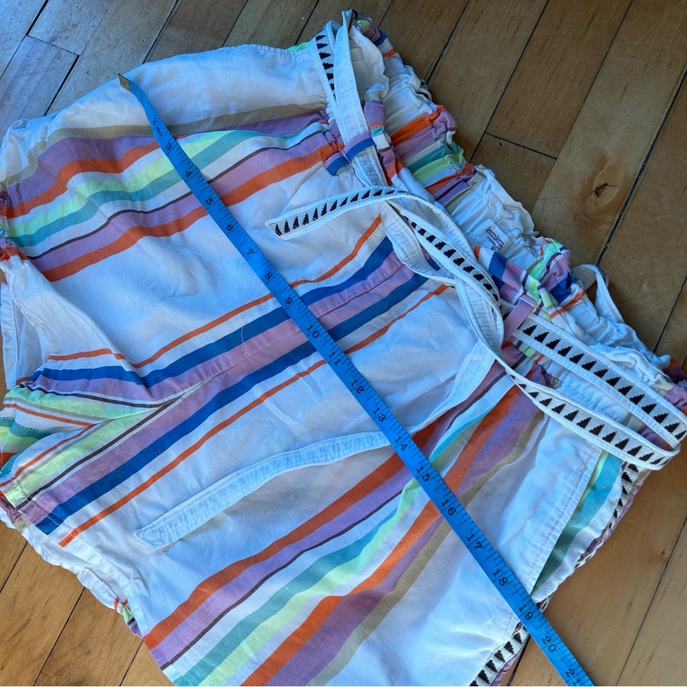 Lemlem x H&M Colorful Belted Linen Cotton Bohemian Short - Picture 7 of 10